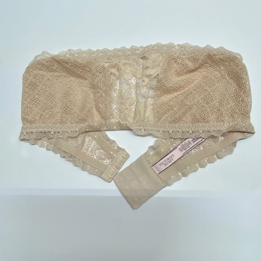 * Victoria secret bralette large lace detail strapless non slip strip - Picture 5 of 8